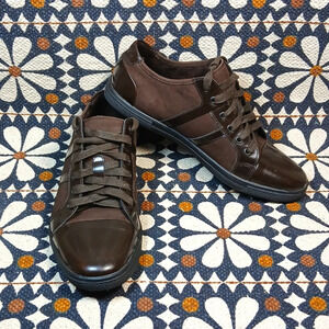 Kenneth Cole NY Down The Line Men's Brown Leather sneaker size 7M